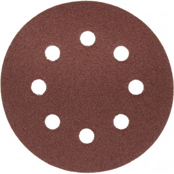 35562-125-080 | Круг шлифовальный универсальный, из абразивной бумаги на велкро основе, 8 отверстий, Р80, 125мм, 5шт, ЗУБР МАСТЕР-0