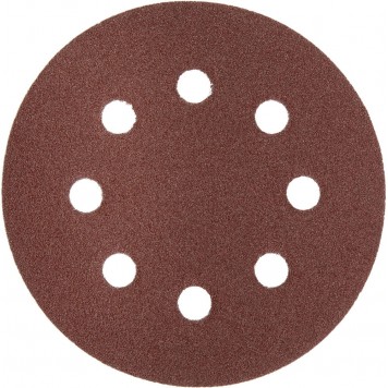 35562-125-100 | Круг шлифовальный универсальный, из абразивной бумаги на велкро основе, 8 отверстий, Р100, 125мм, 5шт, ЗУБР МАСТЕР-0