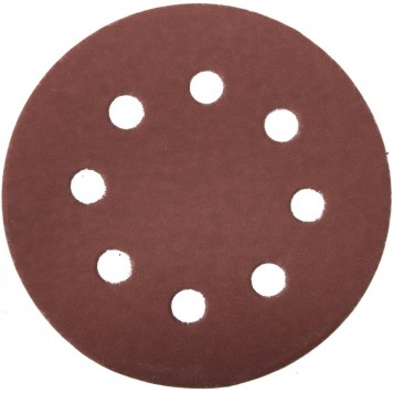 35562-125-600 | Круг шлифовальный универсальный, из абразивной бумаги на велкро основе, 8 отверстий, Р600, 125мм, 5шт, ЗУБР МАСТЕР-0