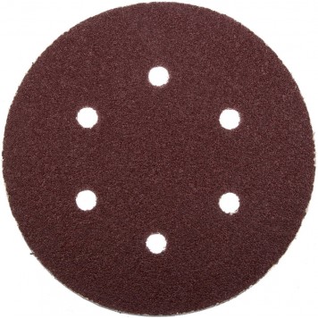 35566-150-060 | Круг шлифовальный универсальный, из абразивной бумаги на велкро основе, 6 отверстий, Р60, 150мм, 5шт, ЗУБР МАСТЕР-0