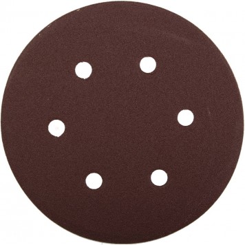 35566-150-100 | Круг шлифовальный универсальный, из абразивной бумаги на велкро основе, 6 отверстий, Р100, 150мм, 5шт, ЗУБР МАСТЕР-0
