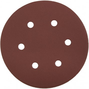 35566-150-320 | Круг шлифовальный универсальный, из абразивной бумаги на велкро основе, 6 отверстий, Р320, 150мм, 5шт, ЗУБР МАСТЕР-0