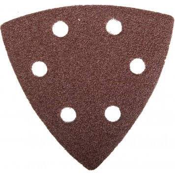 35583-080 | Треугольник шлифовальный универсальный на велкро основе, 6 отверстий, Р80, 93х93х93мм, 5шт, ЗУБР МАСТЕР-0