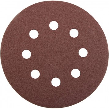 3580-125-080 | Круг из абразивной бумаги на велкро основе, 8 отв., P80, 125мм, 5шт, STAYER PROFI-0
