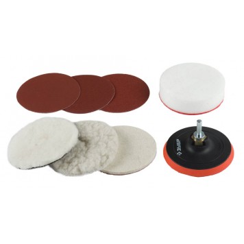 3591-115-H7 | Набор насадки полировальные для дрели/УШМ, 115мм, 7шт, ЗУБР ЭКСПЕРТ-0