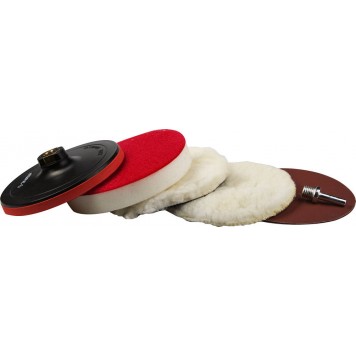 3591-180-H7 | Набор насадки полировальные для дрели/УШМ, 180мм, 7шт, ЗУБР ЭКСПЕРТ-0