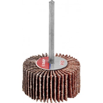 36600-060 | Круг шлифовальный веерный лепестковый, на шпильке, тип КЛО, зерно-электрокорунд нормальный, P60, 15х30мм, ЗУБР МАСТЕР-0