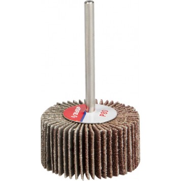 36600-080 | Круг шлифовальный веерный лепестковый, на шпильке, тип КЛО, зерно-электрокорунд нормальный, P80, 15х30мм, ЗУБР МАСТЕР-0