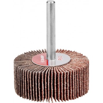 36601-060 | Круг шлифовальный веерный лепестковый, на шпильке, тип КЛО, зерно-электрокорунд нормальный, P60, 20х50мм, ЗУБР МАСТЕР-0