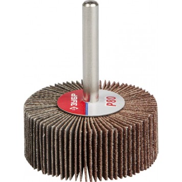 36601-080 | Круг шлифовальный веерный лепестковый, на шпильке, тип КЛО, зерно-электрокорунд нормальный, P80, 20х50мм, ЗУБР МАСТЕР-0