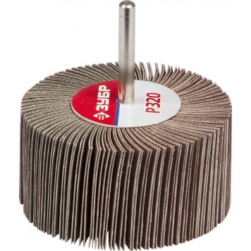 36604-320 | Круг шлифовальный веерный лепестковый, на шпильке, тип КЛО, зерно-электрокорунд нормальный, P320, 40х80мм, ЗУБР МАСТЕР-0