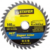 140 x 20 мм 36T, диск пильный по дереву, STAYER 3682-140-20-36