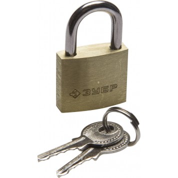 37130-25 | Замок навесной мини, латунный корпус, 25мм, ЗУБР ЭКСПЕРТ-0