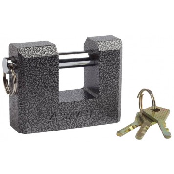 37143-80 | Замок навесной, П-образн.металлический корпус, с закаленной дужкой, в коробке, 80мм, STAYER MASTER-0