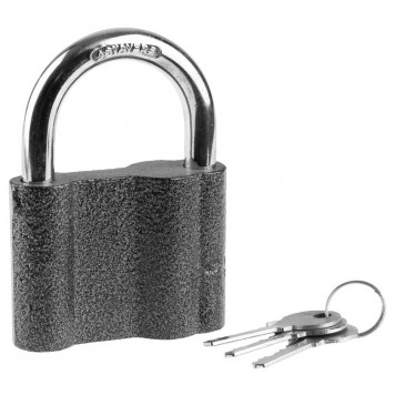 37145-80 | Замок навесной, металлический корпус, с закаленной дужкой, в коробке, 80мм, STAYER MASTER-0