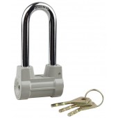 Замок навесной облегченный, дисковый механизм секрета, удлиненная дужка, 60мм, STAYER 37149-60-1