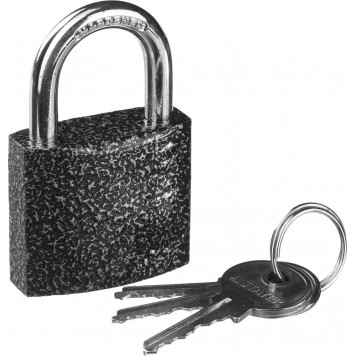 37160-38 | Замок навесной, металлический корпус, закаленная дужка, 38мм, STAYER STANDARD-0