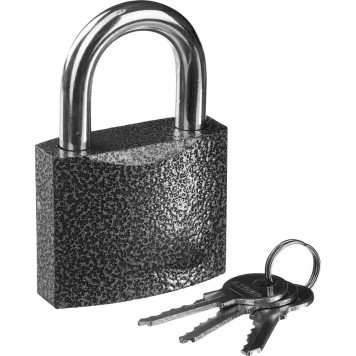 37160-60 | Замок навесной, металлический корпус, закаленная дужка, 63 мм, STAYER STANDARD-0