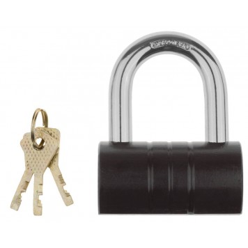 3720-21_z01 | Замок навесной, повышенной защищенности, дисковый механизм секрета, ключ 7 "пинов", 82 x 46 мм, ЗУБР МАСТЕР-1