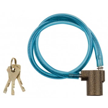 3720-6-01_z01 | Замок навесной велосипедный, дисковый механизм секрета, ключ 7 PIN, 600мм, ЗУБР МАСТЕР-0