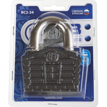 37220-34 | Замок навесной, дисковый механизм секрета, ВС2-34, РОССИЯ-2