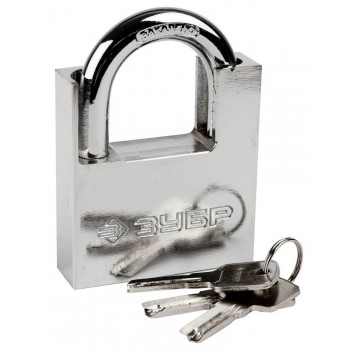 37223-70 | Замок навесной, стальной корпус, закаленная дужка, с дополнительной защитой, 70мм, ЗУБР ЭКСПЕРТ-0