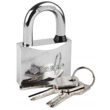 37227-50 | Замок навесной, стальной корпус, классическая форма, закаленная дужка, 50мм, ЗУБР ЭКСПЕРТ-0