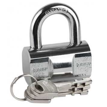 37231-50 | Замок навесной, компактный стальной корпус, закаленная дужка, 50мм, ЗУБР ЭКСПЕРТ-0