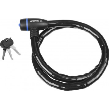 37260-100 | Замок тросовый, усиленный, 3 ключа в комплекте, длина троса 1000мм, d 18мм, ЗУБР ПРОФЕССИОНАЛ-0