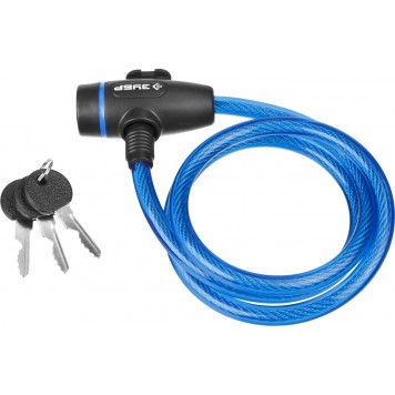 37261-120 | Замок тросовый, 3 ключа в комплекте, длина троса 1200мм, d 10мм, ЗУБР ПРОФЕССИОНАЛ-0