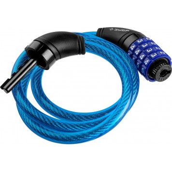 37262-95_z01 | Замок тросовый, кодовый, с изменяемым кодом, длина троса - 950мм, d 10мм, ЗУБР ПРОФЕССИОНАЛ-3