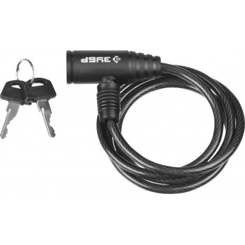 37269-95 | Замок тросовый, 2 ключа в комплекте, длина троса 950мм, d 6мм, ЗУБР СТАНДАРТ-0