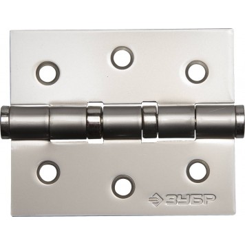 37601-075-4 | Петля универсальная 2 подшипника, цвет мат. никель (PN), с крепежом, 75х63х2,5мм, 2 шт, ЗУБР ЭКСПЕРТ-0