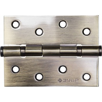 37601-100-5 | Петля универсальная 2 подшипника, цвет ст. латунь (AB), с крепежом, 100х75х2,5мм, 2 шт, ЗУБР ЭКСПЕРТ-0