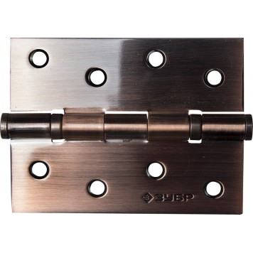 37601-100-6 | Петля универсальная 2 подшипника, цвет ст. медь (AC), с крепежом, 100х75х2,5мм, 2 шт, ЗУБР ЭКСПЕРТ-0