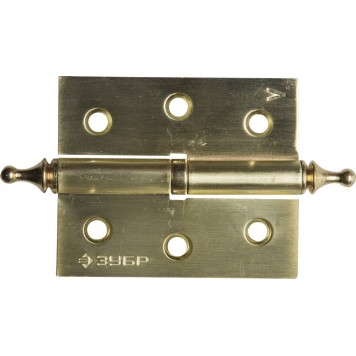37605-075-3L | Петля дверная разъемная 1 подшипник, цвет мат. латунь (SB), левая, с крепежом, 75х63х2,5мм,2шт, ЗУБР ЭКСПЕРТ-0