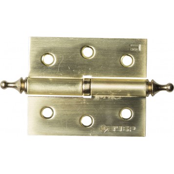 37605-075-3R | Петля дверная разъемная 1 подшипник, цвет мат. латунь (SB), правая, с крепежом, 75х63х2,5мм,2шт, ЗУБР ЭКСПЕРТ-0