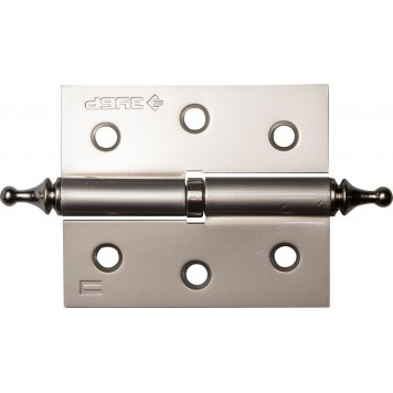 37605-075-4L | Петля дверная разъемная 1 подшипник, цвет мат. никель (PN), левая, с крепежом, 75х63х2,5мм,2шт, ЗУБР ЭКСПЕРТ-0