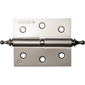 37605-075-4R | Петля дверная разъемная 1 подшипник, цвет мат. никель (PN), правая, с крепежом, 75х63х2,5мм,2шт, ЗУБР ЭКСПЕРТ-0