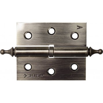 37605-075-5L | Петля дверная разъемная 1 подшипник, цвет ст. латунь (AB), левая, с крепежом, 75х63х2,5мм, 2 шт, ЗУБР ЭКСПЕРТ-0