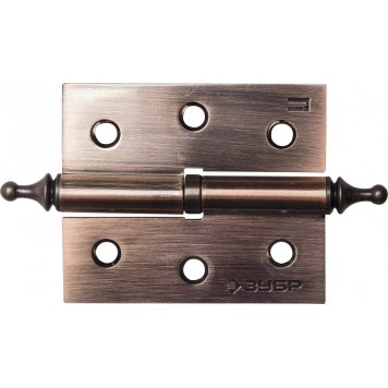 37605-075-6R | Петля дверная разъемная 1 подшипник, цвет ст. медь (AC), правая, с крепежом, 75х63х2,5мм, 2 шт, ЗУБР ЭКСПЕРТ-0