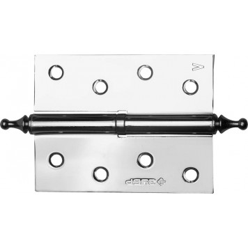 37605-100-2L | Петля дверная разъемная 1 подшипник, цвет хром (CP), левая, с крепежом, 100х75х2,5мм, 2 шт, ЗУБР ЭКСПЕРТ-0