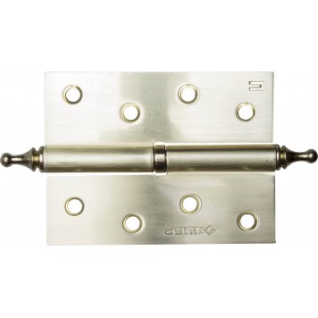 37605-100-3R | Петля дверная разъемная 1 подшипник, цвет мат. латунь (SB), правая, с крепежом, 100х75х2,5мм,2шт, ЗУБР ЭКСПЕРТ-0