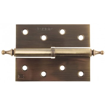 37605-100-5R | Петля дверная разъемная 1 подшипник, цвет ст. латунь (AB), правая, с крепежом, 100х75х2,5мм,2шт, ЗУБР ЭКСПЕРТ-0