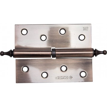 37605-100-6R | Петля дверная разъемная 1 подшипник, цвет ст. медь (AC), правая, с крепежом, 100х75х2,5мм, 2 шт, ЗУБР ЭКСПЕРТ-0