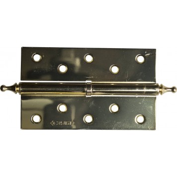 37605-125-1L | Петля дверная разъемная 1 подшипник, цвет латунь (PB), левая, с крепежом, 125х75х2,5мм, 2 шт, ЗУБР ЭКСПЕРТ-0