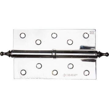 37605-125-2L | Петля дверная разъемная 1 подшипник, цвет хром (CP), левая, с крепежом, 125х75х2,5мм, 2 шт, ЗУБР ЭКСПЕРТ-0