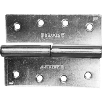 37613-100-1L | Петля дверная разъемная, цвет белый цинк, левая, 100мм, STAYER MASTER-0