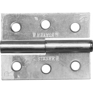 37613-65-1R | Петля дверная разъемная, цвет белый цинк, правая, 65мм, STAYER MASTER-0