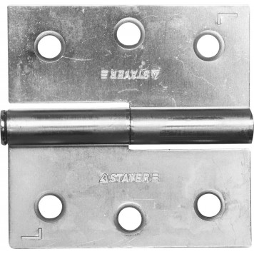 37613-75-1L | Петля дверная разъемная, цвет белый цинк, левая, 75мм, STAYER MASTER-0